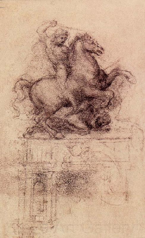 LEONARDO da Vinci Study Fur the Trivulzio-monument